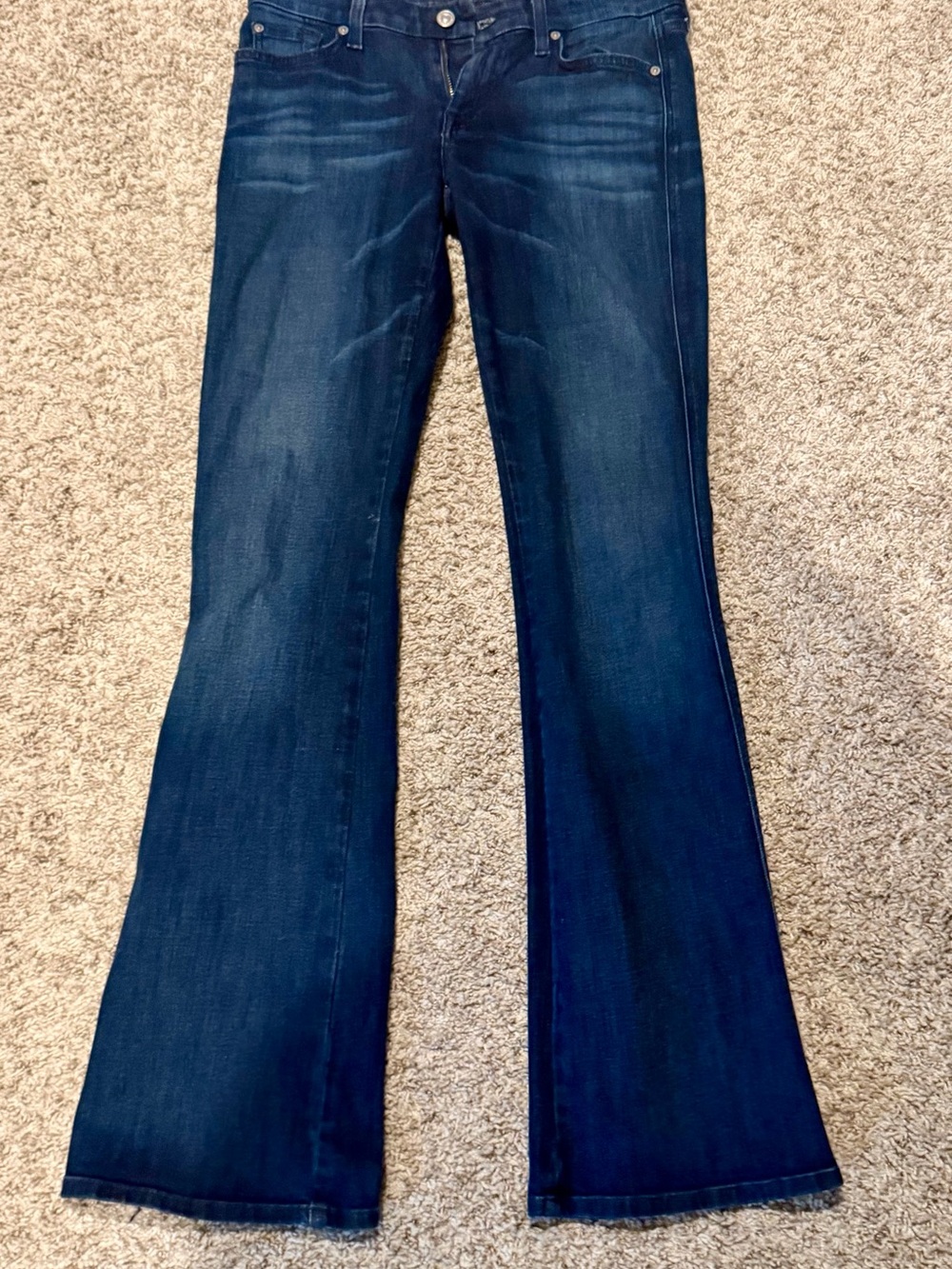 7 For All Mankind Dark Blue Flare Jeans